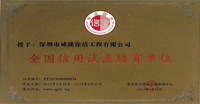 全国信用试点单位